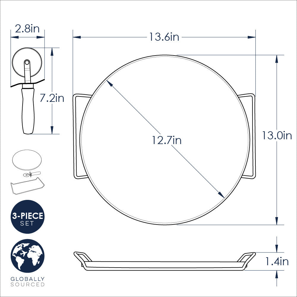 13 Inch Pizza Stone Set