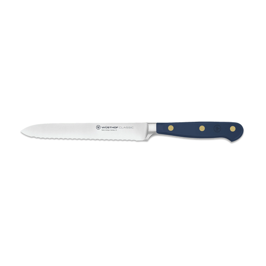 Wüsthof Classic Serrated Utility Knife Wild Blueberry 5"