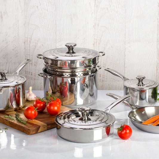 Le Creuset Signature Stainless Steel 10-Piece Cookware Set