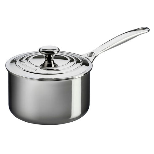 Le Creuset Stainless Steel Sauce Pan with Lid 3 qt