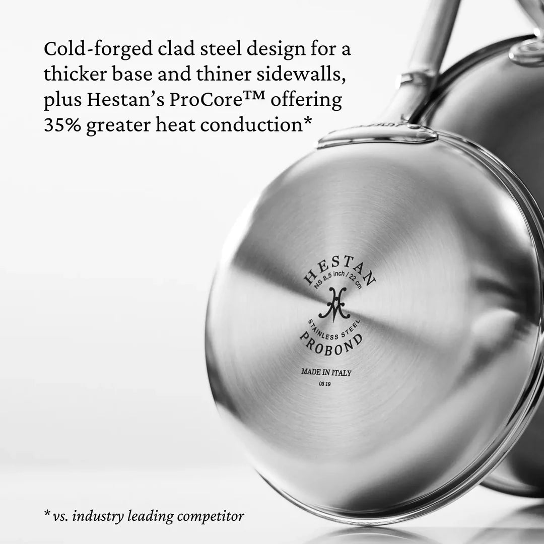 Hestan ProBond Professional Clad Stainless-Steel 10-Piece Cookware Set