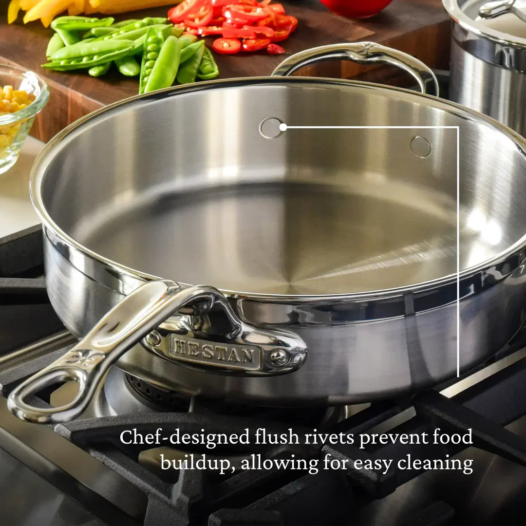 Hestan ProBond Professional Clad Stainless-Steel 10-Piece Cookware Set