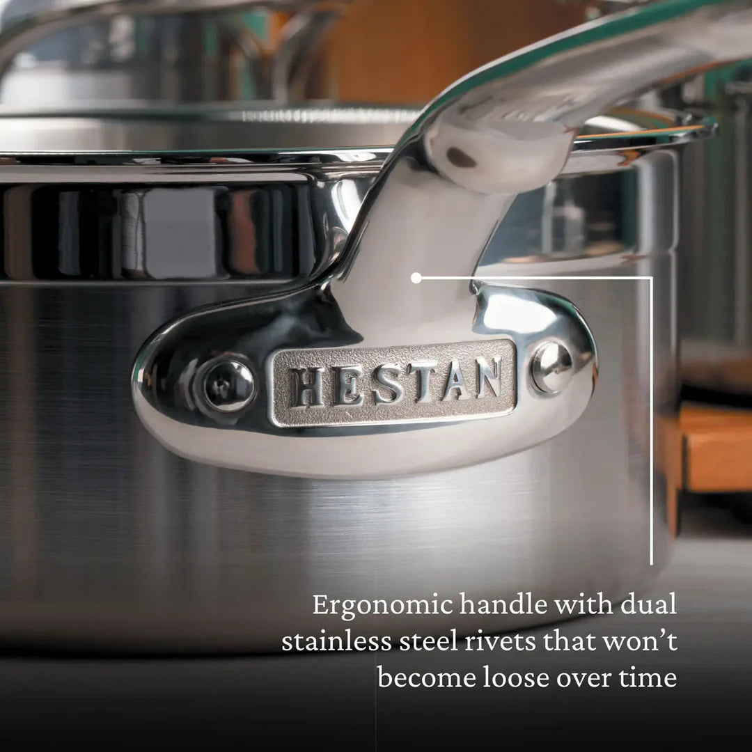 Hestan ProBond Professional Clad Stainless-Steel Covered Saucepan 4 quart