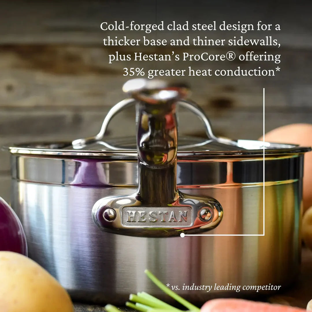 Hestan ProBond Professional Clad Stainless-Steel Covered Saucepan 4 quart