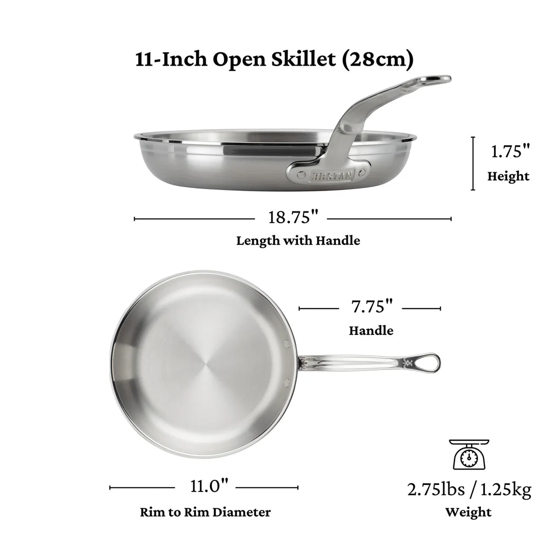 Hestan ProBond Professional Clad Stainless-Steel Skillet Fry Pan 11"