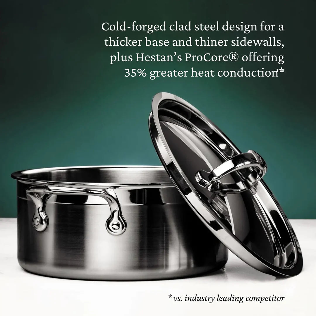 Hestan ProBond Professional Clad Stainless-Steel Soup Pot, 3-Qt.