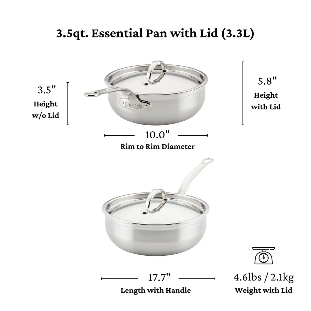 Hestan ProBond Professional Clad Stainless-Steel Essential Pan 3.5 quart