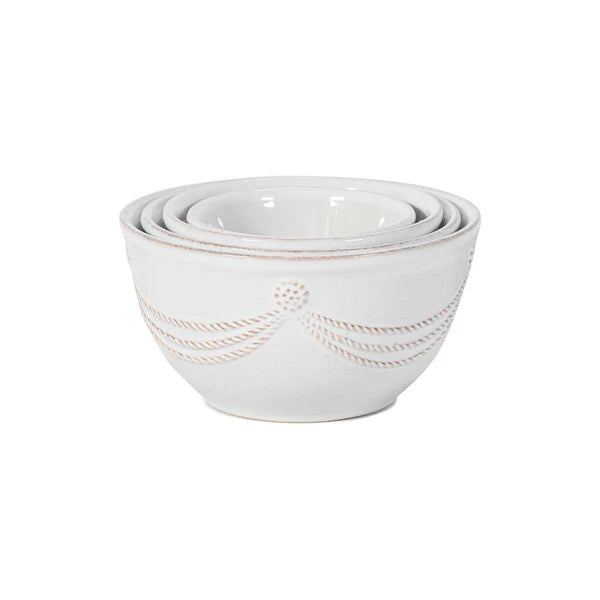 Juliska Berry & Thread Nesting Prep Bowl Set/4pc - Whitewash