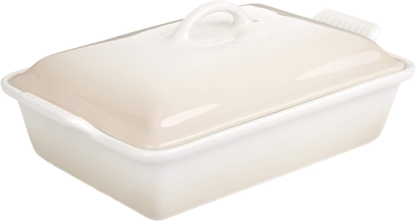 Le Creuset Heritage Rectangular Casserole in Meringue 4 qt