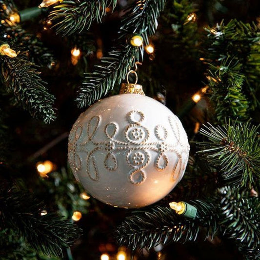 Juliska Berry and Thread Landriana Ceramic Ball Ornament