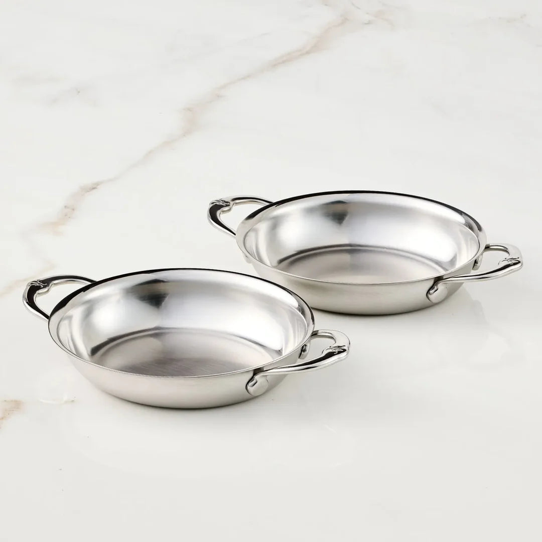 Hestan Provisions Stainless-Steel Small Oval Gratins Set of Two