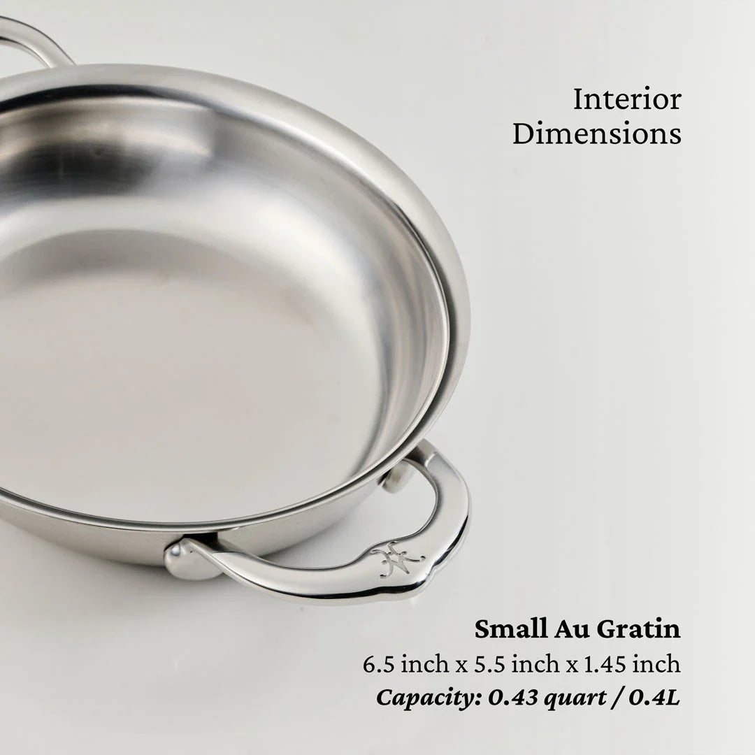 Hestan Provisions Stainless-Steel Small Oval Gratins Set of Two