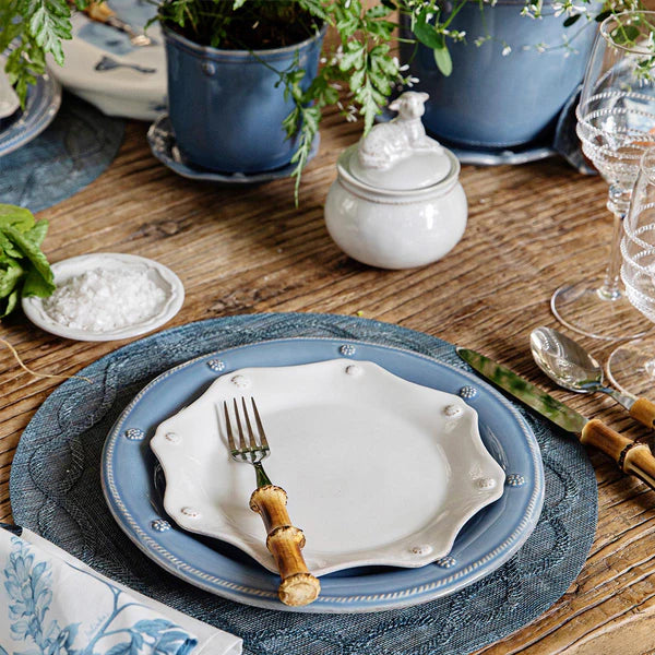 Juliska Berry & Thread Melamine Dinner Plate - Chambray