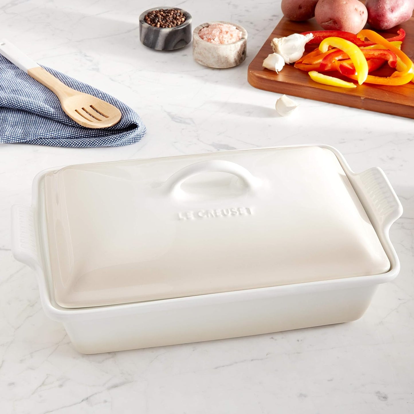 Le Creuset Heritage Rectangular Casserole in Meringue 4 qt