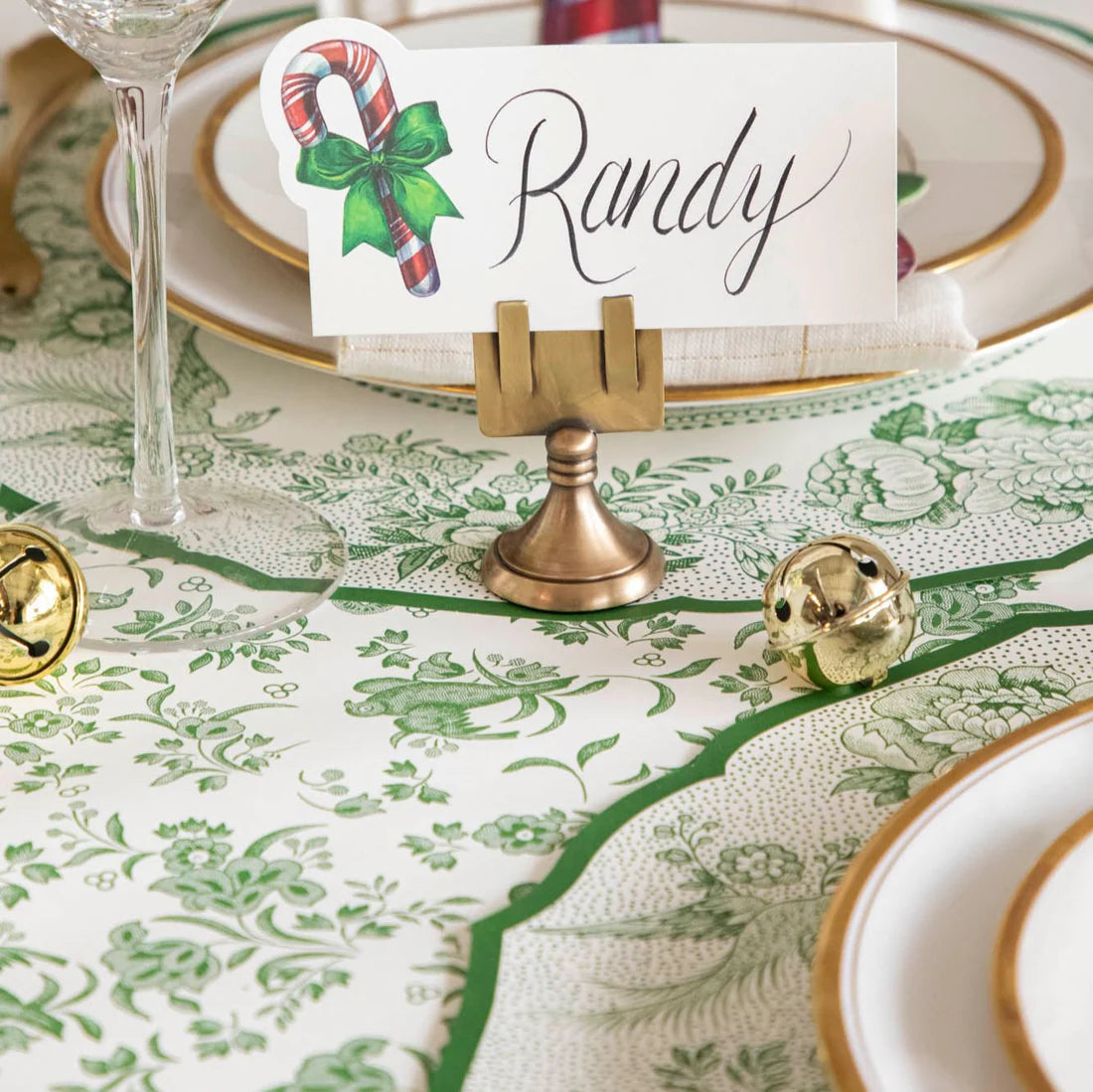 Green Regal Peacock Paper Table Runner