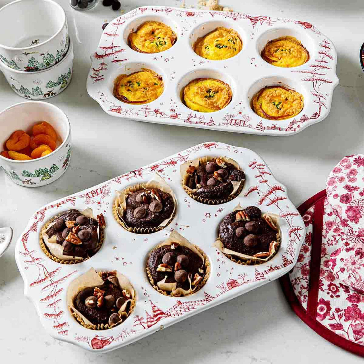 Juliska Country Estate Winter Frolic Muffin Dish