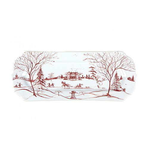 Juliska Country Estate Winter Holiday Hostess Tray in Ruby