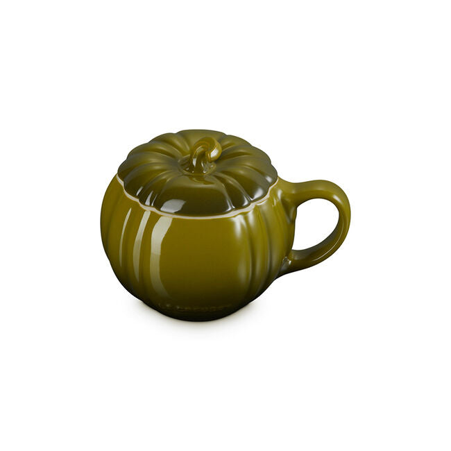 Le Creuset Pumpkin Mug with Lid Olive