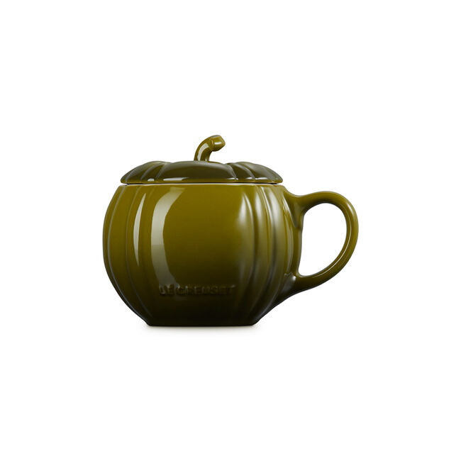 Le Creuset Pumpkin Mug with Lid Olive