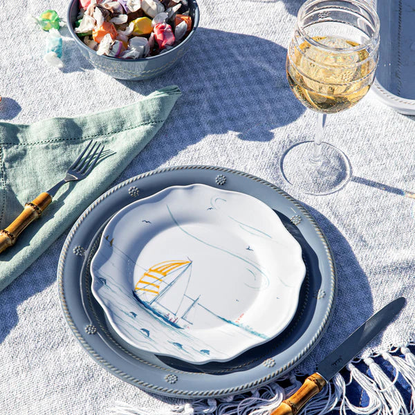 Juliska Berry & Thread Melamine Dinner Plate - Chambray