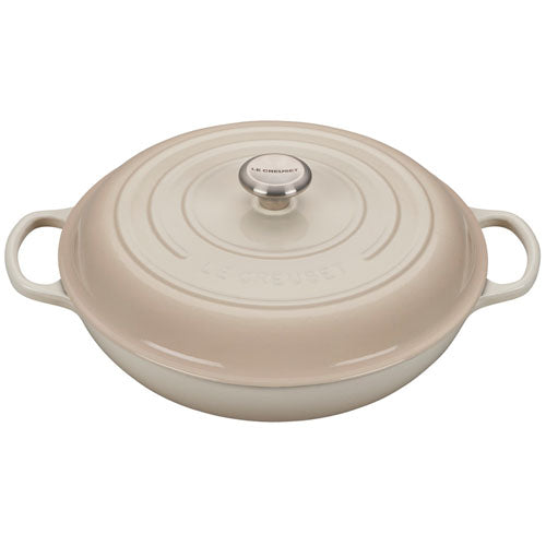 Le Creuset Signature Braiser in Meringue 5 qt