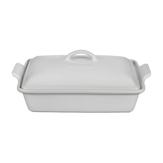 Le Creuset Heritage Rectangular Casserole in White 4 qt