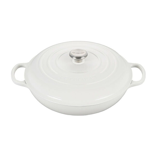 Le Creuset Signature Braiser in White 5 qt