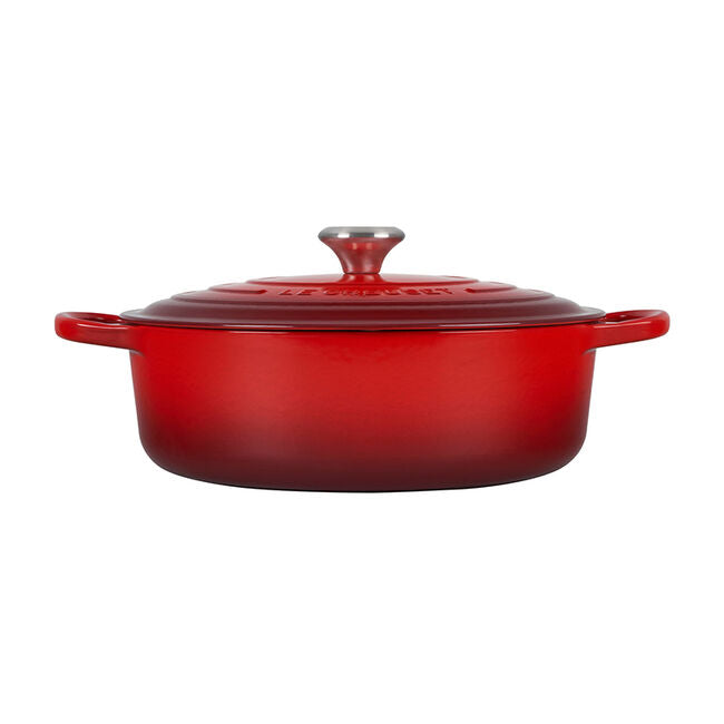 Le Creuset Signature Round Wide Oven in Cerise 6.75 qt