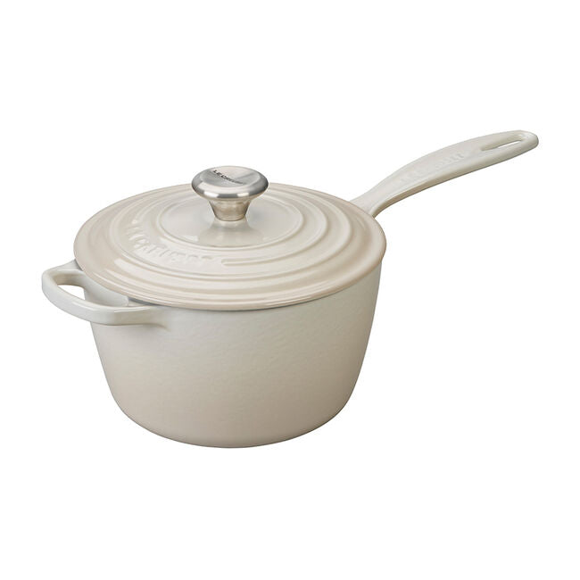 Le Creuset Signature Saucepan in Meringue 2.25 quart