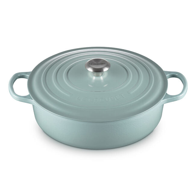 Le Creuset Signature Round Wide Oven in Sea Salt 6.75 qt