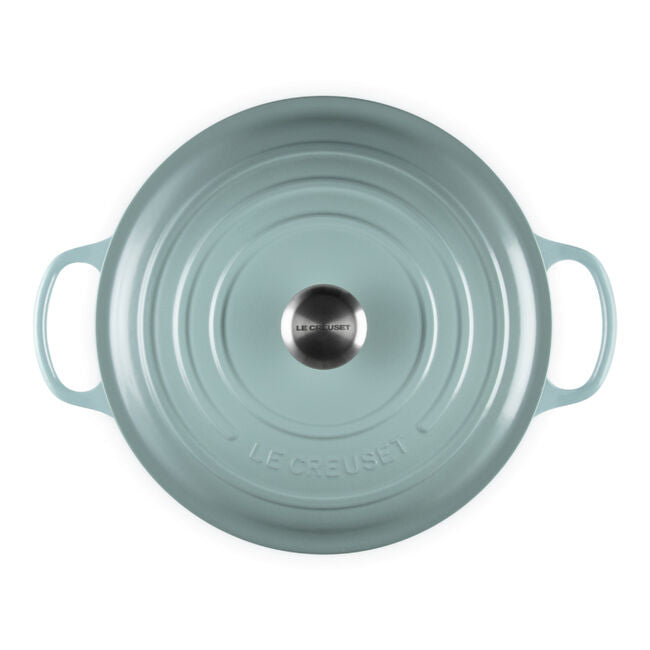 Le Creuset Signature Round Wide Oven in Sea Salt 6.75 qt