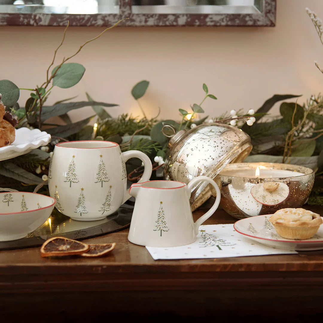 Christmas Trees Stoneware  Nibbles Bowl