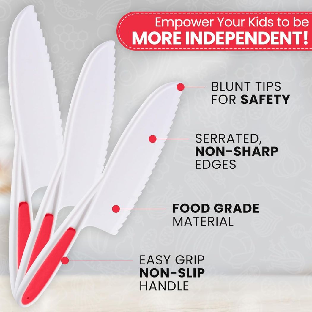 Safety Knife Set For Kids - 3 Piece