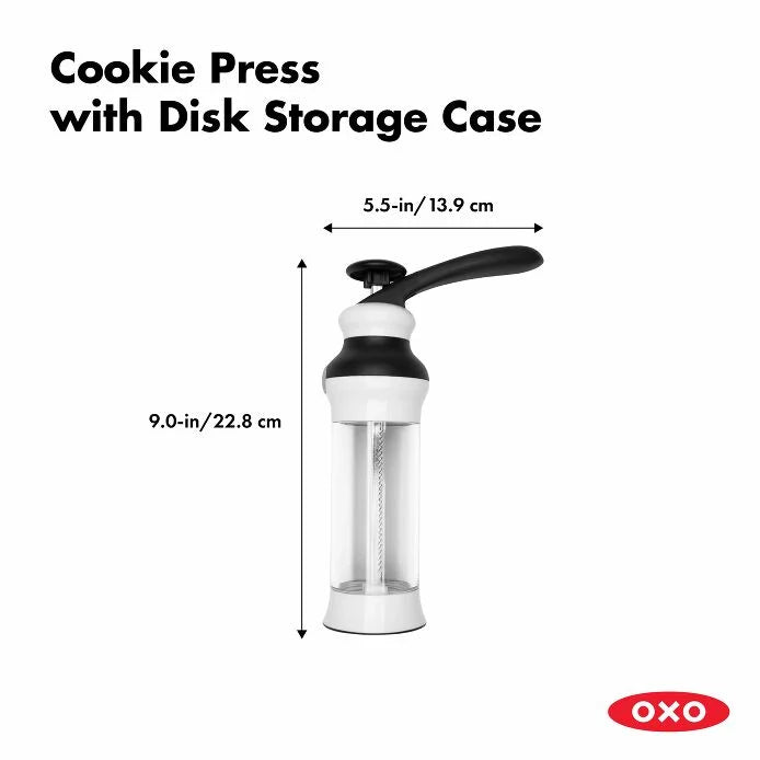 OXO Good Grips Cookie Press With Disk Storage Case