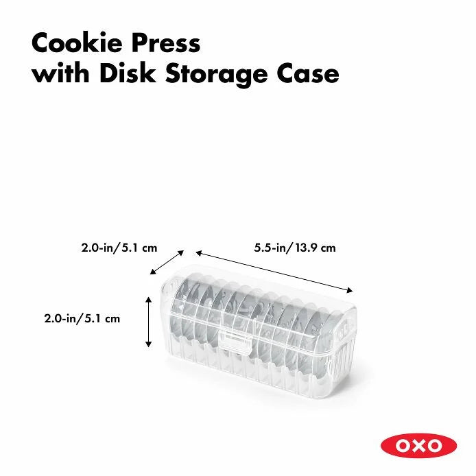 OXO Good Grips Cookie Press With Disk Storage Case