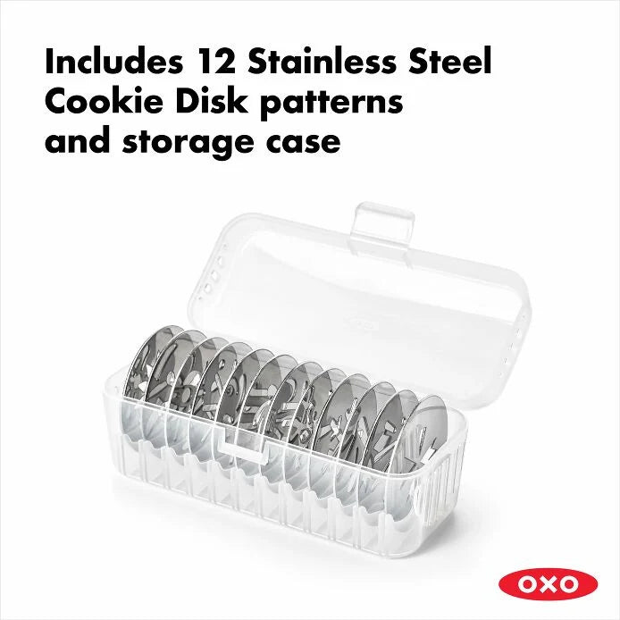 OXO Good Grips Cookie Press With Disk Storage Case