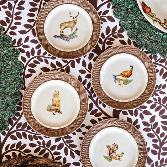 Juliska Forest Walk Set of 4 Animal Cocktail Plates