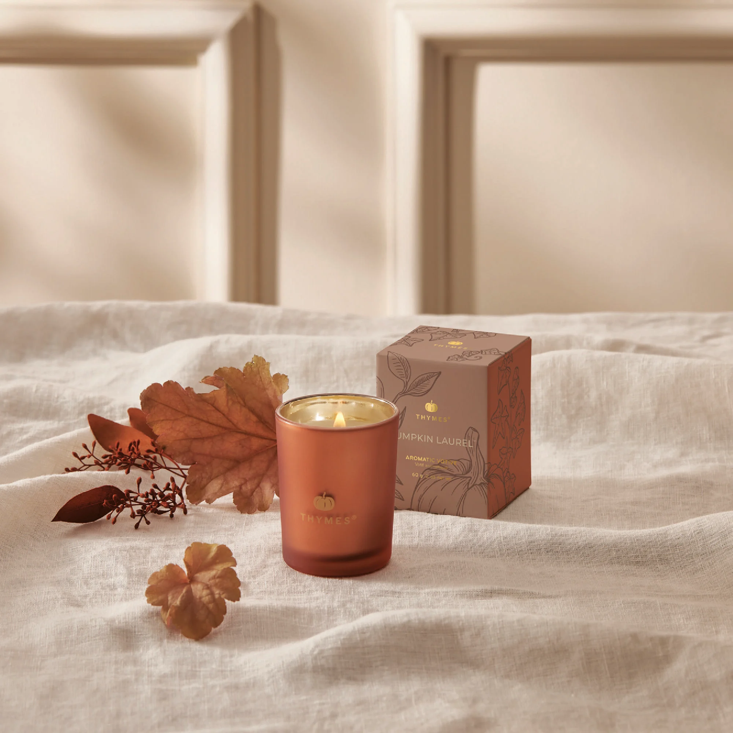 Thymes Pumpkin Laurel Votive Candle