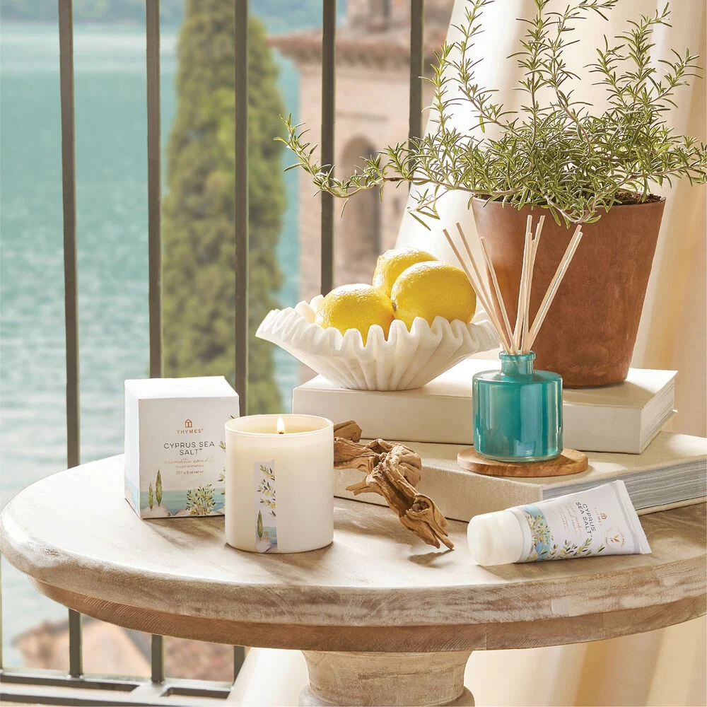 Thymes Cyprus Sea Salt Poured Candle