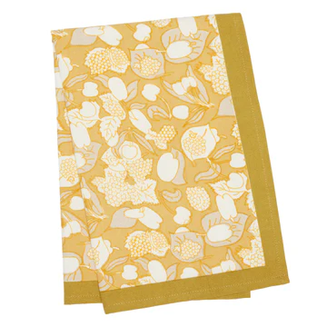 Couleur Nature Forest Harvest Tea Towel Grey & Mustard