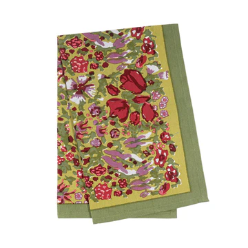 Couleur Nature Jardin Tea Towels Red & Green