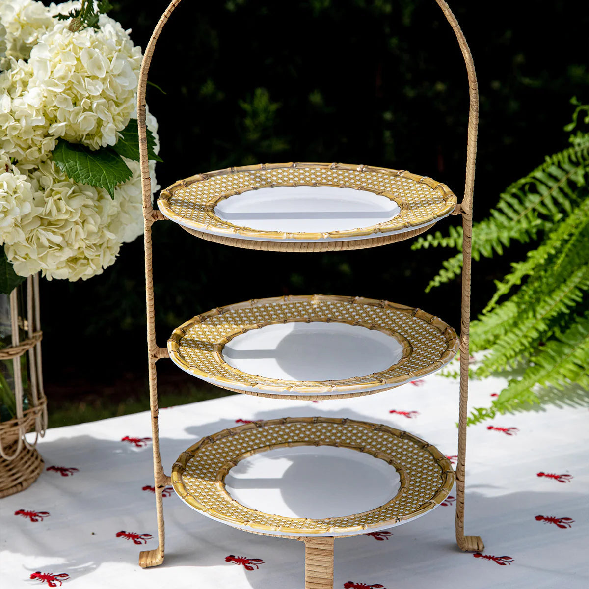 Juliska Provence Rattan Triple Tiered Server