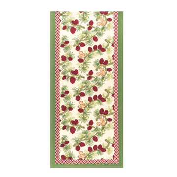 Couleur Nature Squirrel and Pinecone Red & Brown Runner 16X90