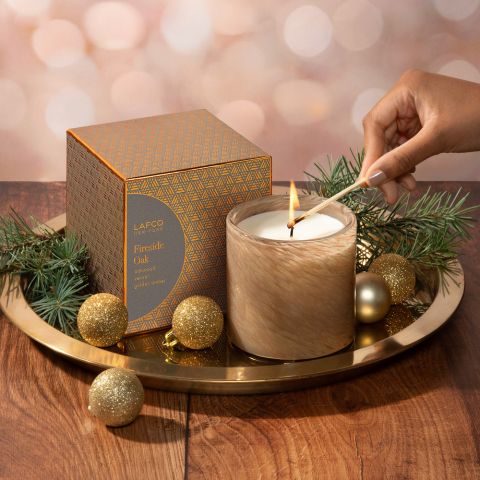 LAFCO  Fireside Oak Signature Candle 15.5 oz