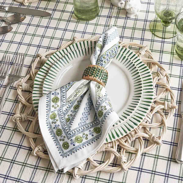 Juliska Sitio Stripe Dinner Plate - Basil