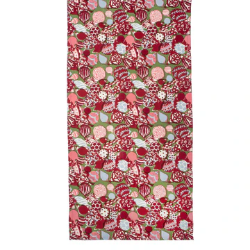 Couleur Nature Ornaments Runner Red & Green 16"x72"