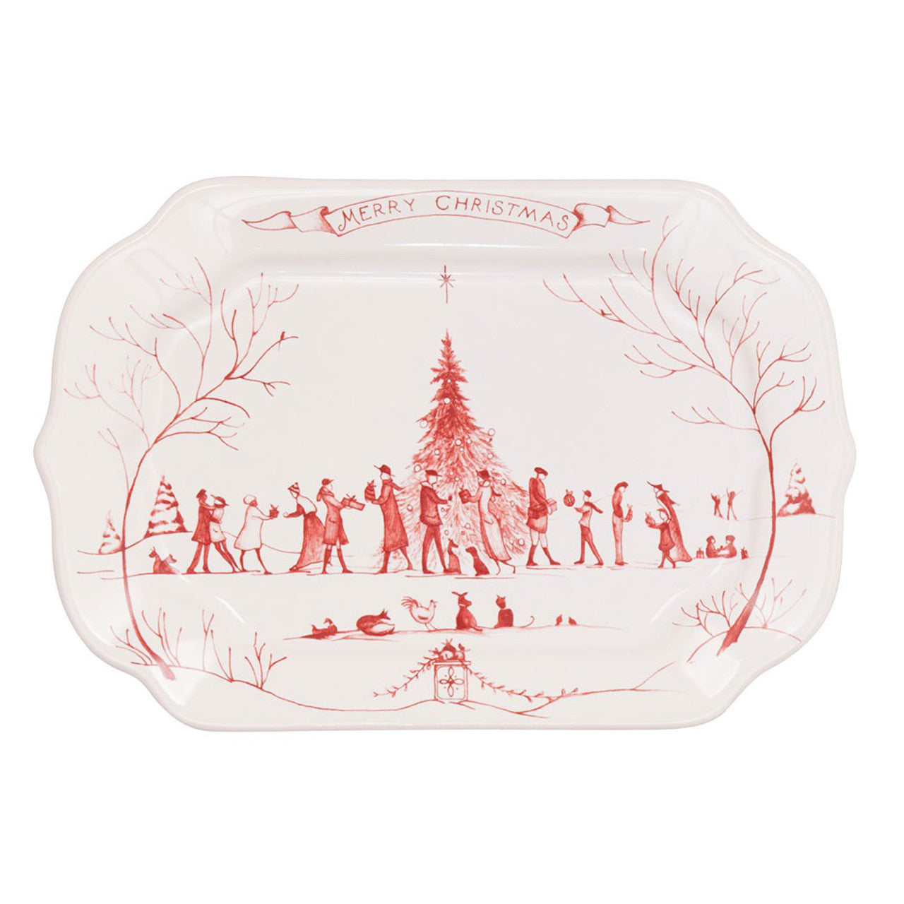 Juliska Country Estate Winter Frolic 7.5" Christmas Tray