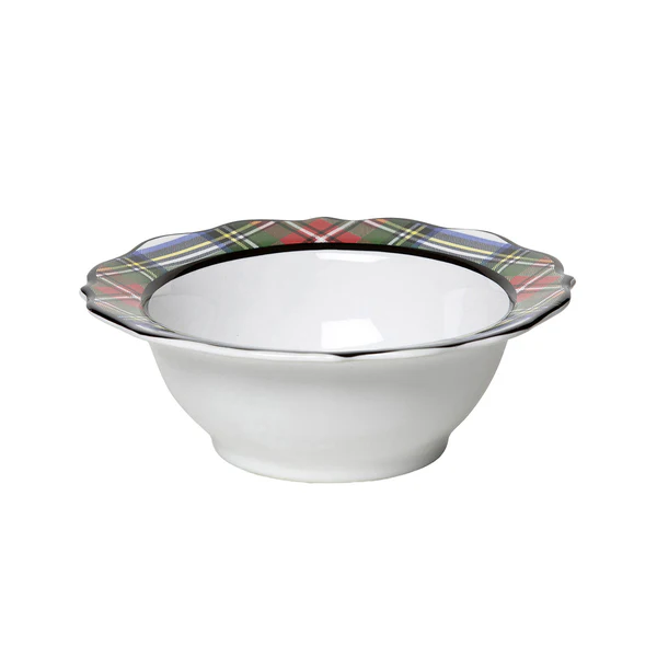 Juliska Stewart Tartan Cereal/Ice Cream Bowl