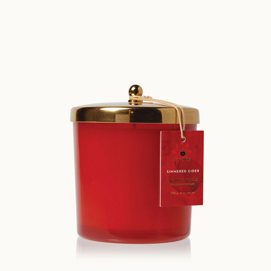 Thymes Simmered Cider Harvest Red Poured Candle