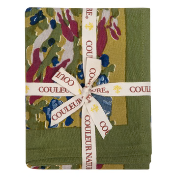 Couleur Nature Jardin Tea Towel Blue & Vert